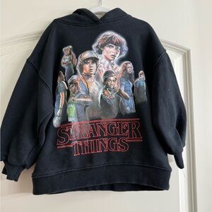 Zara Black Stranger Things Hoodie size 6-7